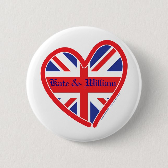 Royal Wedding/Kate & William Pinback Button (Front)