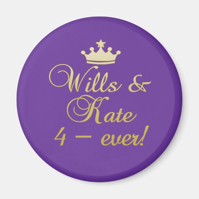 Royal Wedding Magnets for Party Favors (Front)