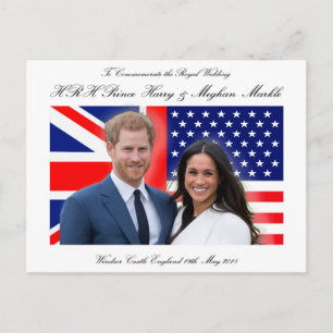 Royal Wedding Prince Harry and Meghan Markle Postcard