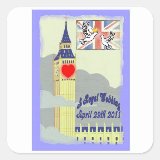 Royal Wedding Square Sticker