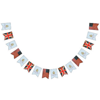 Royal Wedding UK & USA Flag Bunting Banner