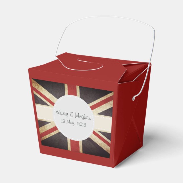 Royal Wedding Union Jack Favor Box (Front Side)