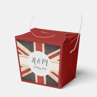 Royal Wedding Union Jack Monogram Favor Box