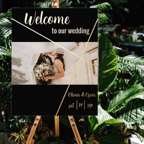 royal wedding welcome  real foil sign