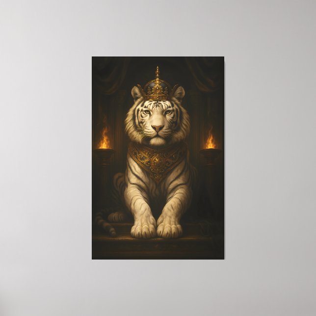 Royal White Tiger • Luxury Fine Art Canvas Print (Front)