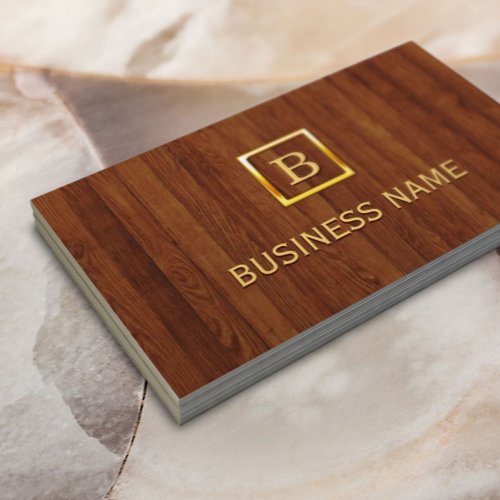 Royal Wood Stripes Plastic Surgeon Business Card