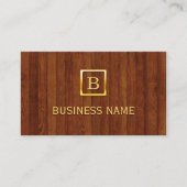 Royal Wood Stripes Plastic Surgeon Business Card (Front)