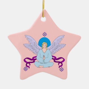 Royal Yoga Angel Ceramic Ornament