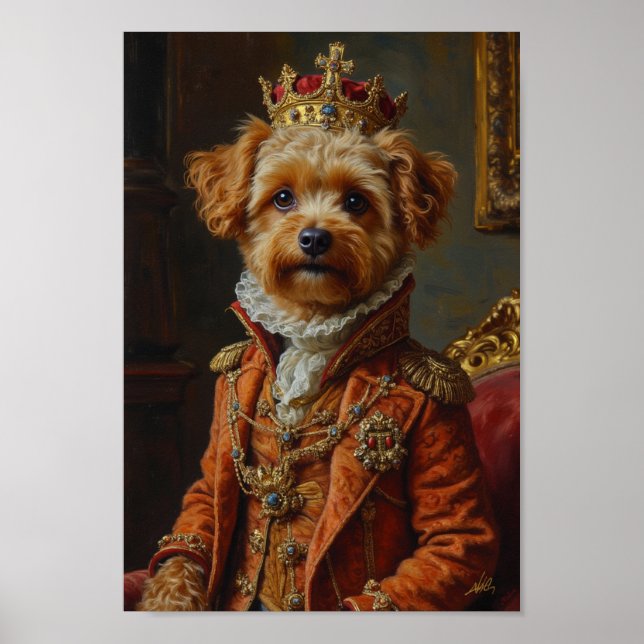 Royal Yorkipoo Portrait Poster (Front)