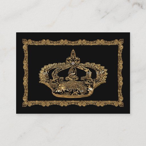 Customizable Royalee Catherine  Crown Elegant Business Card