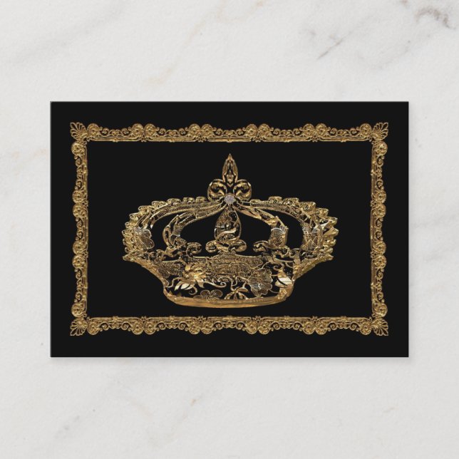 Royalee Catherine Crown Elegant Professional Business Card (Front)