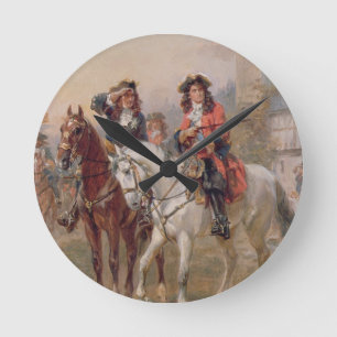 Royalists (oil on panel) (pair of 124465) round clock