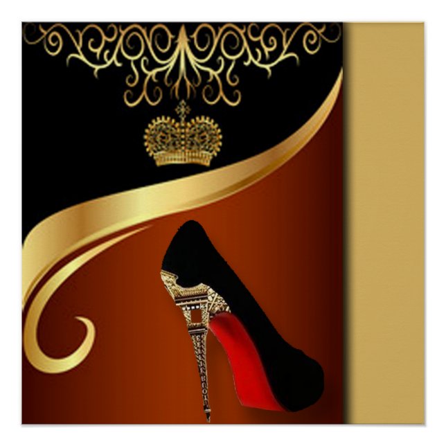 Royality Paris High Heel & Gold Crown Poster (Front)