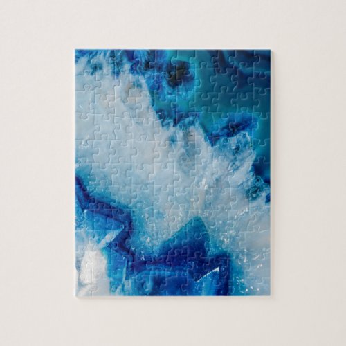 Royally Blue Agate Jigsaw Puzzle