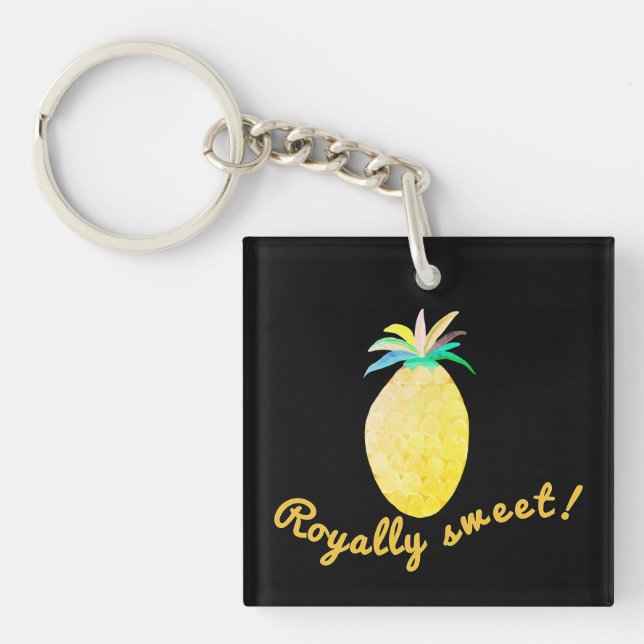 Royally Sweet Colorful Summer Fruit Keychain (Front)