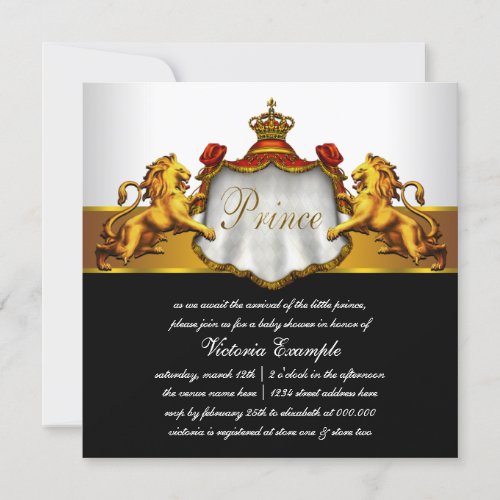 RoyalPrince Baby Shower Invitation