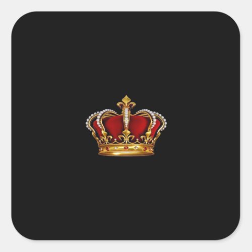RoyaltyCrown Stickers_Queen King Princess Square Sticker
