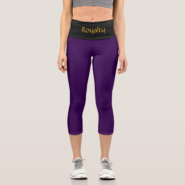 "ROYALTY" Custom High-Waisted Capri Pants (Front)