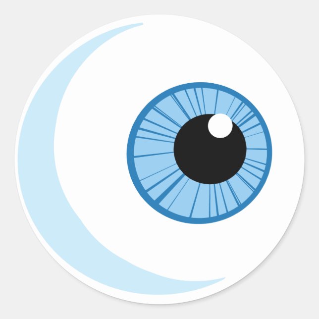 Royalty-Free-RF-Copyright-Safe-Blue-Eye-Ball EYEBA Classic Round Sticker (Front)