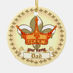 Royalty King Crown Dad Ceramic Ornament
