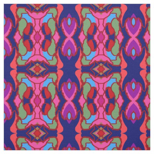 Royalty on Pink/Red/Blue/Coral/Green/Purple/Navy Fabric