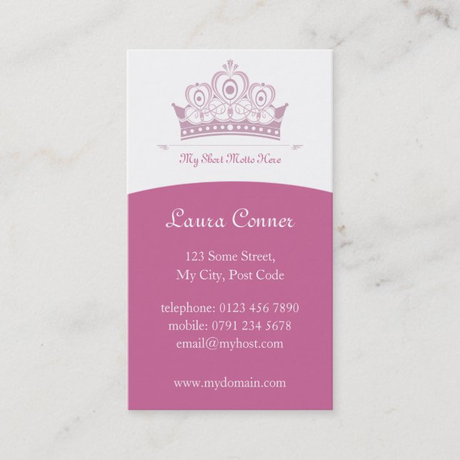 Royalty / Princess Business Cards (Front)