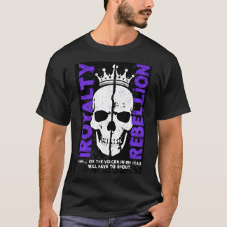 Royalty Rebellion Skull Crown Streetwear Design T-Shirt