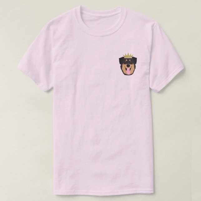 Royalty Rottweiler Dog T-Shirt (Design Front)