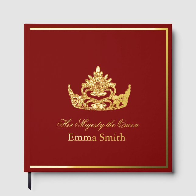 Royalty Scrapbook Photo Foil Her Majesty Queen  Foil Guest Book (Front)