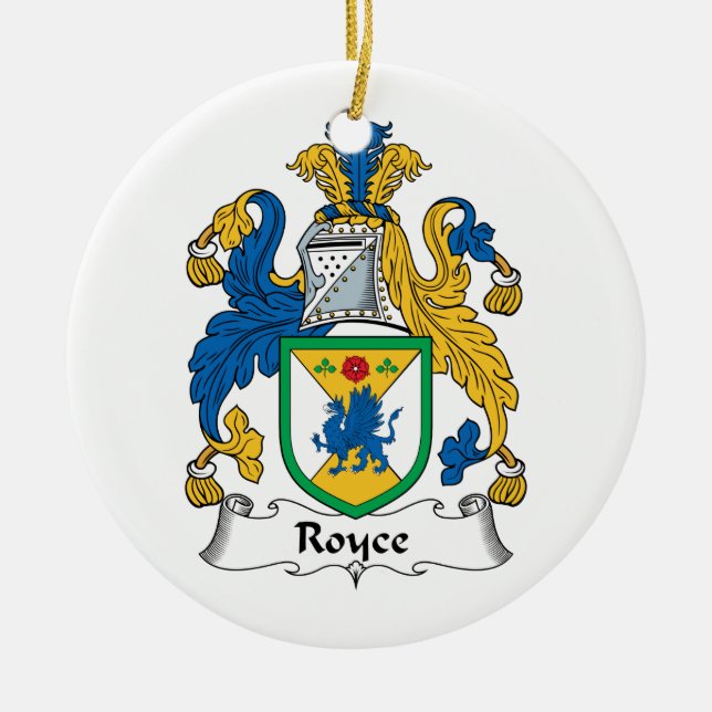 Royce Family Crest Ceramic Ornament (Front)