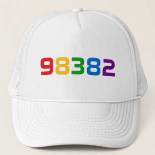 ROYGBIV Rainbow Colors ZIP Code Customized Trucker Hat
