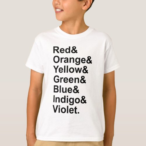ROYGBIV Red Orange Yellow Green Blue Indigo Violet T_Shirt