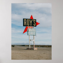 "ROY'S" ROADSIDE MOTEL CAFE SIGN