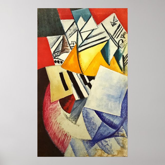 Rozanova - Composition With Cards 1915 Poster (Front)