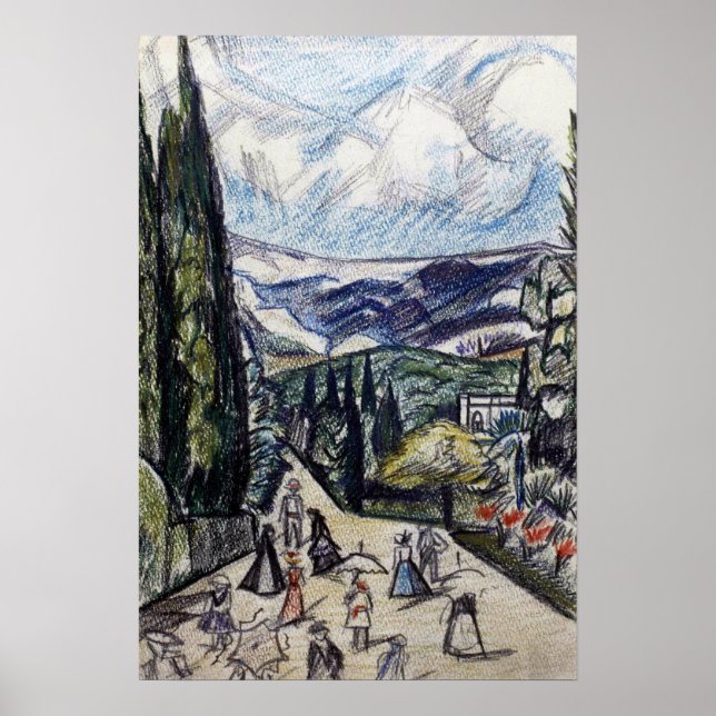 Rozanova - Crimean Landscape 1913 Poster (Front)