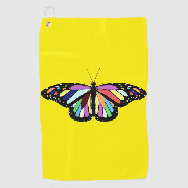 RP colorful butterfly Golf Towel (Front)