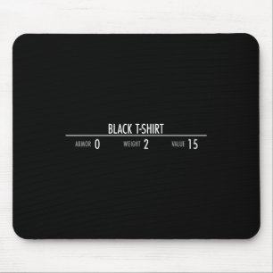 Rpg Armor Stats - Video Game Player  Mouse Pad