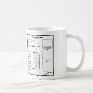 RPG Character Sheet Mug