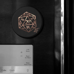 RPG Crit AF Copper Fantasy Tabletop Gamer Dice Magnet