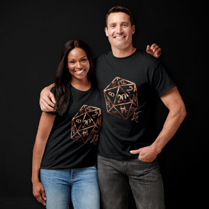 RPG Crit AF   Copper Fantasy Tabletop Gamer Dice T-Shirt