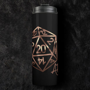 RPG Crit AF Copper Fantasy Tabletop Gamer Dice Thermal Tumbler
