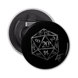 RPG Crit AF Fantasy Tabletop Retro Gamer Dice Bottle Opener