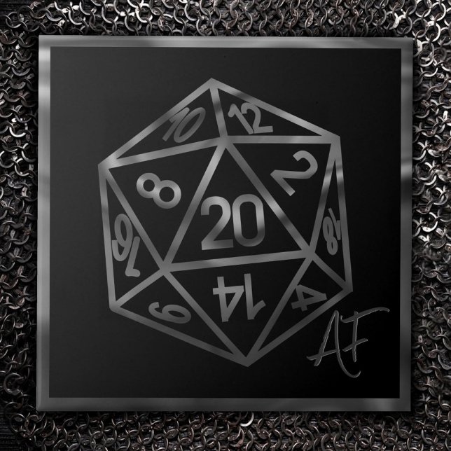 RPG Crit AF | Fantasy Tabletop Retro Gamer Dice Ceramic Tile (Creator Uploaded)