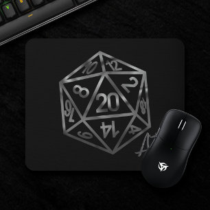 RPG Crit AF Fantasy Tabletop Retro Gamer Dice Mouse Pad