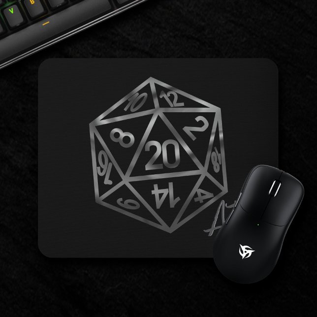 RPG Crit AF | Fantasy Tabletop Retro Gamer Dice Mouse Pad (Creator Uploaded)