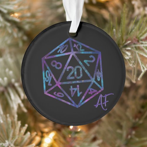 RPG Crit AF  Galaxy Fantasy Tabletop Gamer Dice Ornament