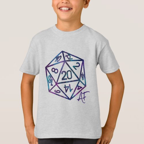 RPG Crit AF  Galaxy Fantasy Tabletop Gamer Dice T_Shirt