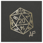 RPG Crit AF | Gold Fantasy Tabletop PnP Gamer Dice Fabric