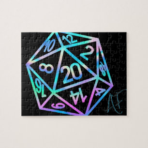 RPG Crit AF Holo Fantasy Tabletop PnP Gamer Dice Jigsaw Puzzle