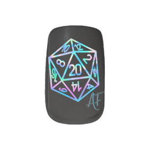 RPG Crit AF   Holo Fantasy Tabletop PnP Gamer Dice Minx Nail Art